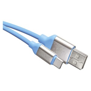 Przewód USB 2.0 wtyk A - wtyk C, 1 m niebieski