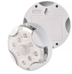 Lampka nocna na baterie z czujnikiem ruchu 8× LED 3× AA