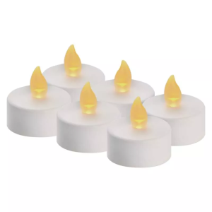 Świeczki tealight LED białe 6× CR2032, VNT, kpl. 6 szt
