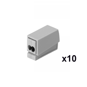 Złączka oświetleniowa dwuprzewodowa, 2x0,5-2,5mm2 , 10 sztuk