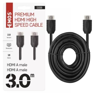 Przewód HDMI 2.0 ekranowany wtyk A 3m 
