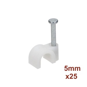 Uchwyt kablowy okrągły fi 5 mm (25szt)