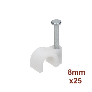 Uchwyt kablowy okrągły fi 8 mm (25szt)