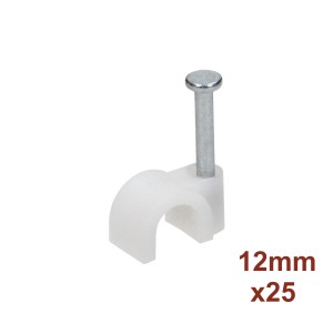 Uchwyt kablowy okrągły fi 12 mm (25szt)