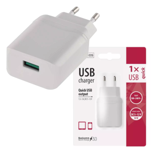 Ładowarka sieciowa zasilacz USB QUICK 3A (18W)
