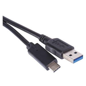 Przewód USB 3.1 wtyk A - wtyk C, 1m czarny QC