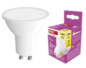 Żarówka LED GU10 4W (39 W) 450lm  ciepła biel 3000K