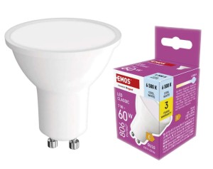 Żarówka LED GU10 7W (60W) 806lm zimna biel 6500K