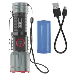 Latarka metalowa LED 300 lm 700 mAh ładowalna