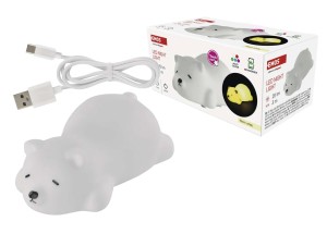 Lampka nocna miś LED 20lm ładowalna multikolor