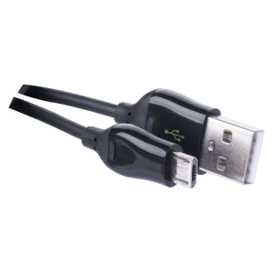 Przewód USB 2.0 wtyk A -wtyk micro B, QC, 1m czarny