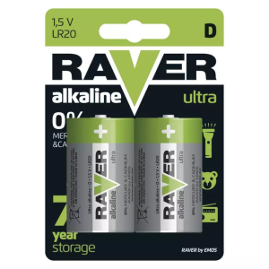 Bateria alkaliczna Raver Ultra Alkaline D (LR20) blister 2 szt.