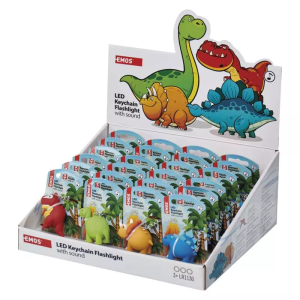 Brelok LED dinozaury mini latarka