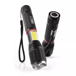 Latarka metalowa LED 230 lm 3× AAA z zoomem