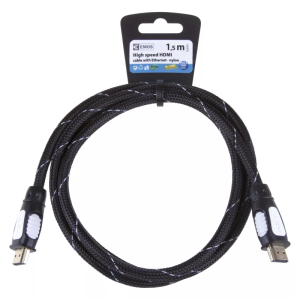Przewód HDMI 2.0 wtyk A - wtyk A, nylon, 1,5m