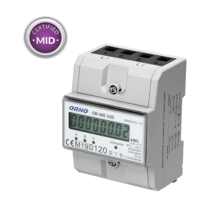 Licznik energii 3-fazowy 80A MID 3 moduły DIN TH-35mm
