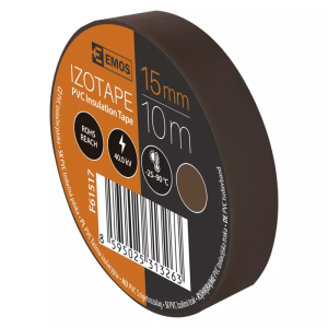 Taśma izolacyjna PVC 15mm / 10m brązowa