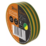 Taśma izolacyjna PVC 19mm / 20m żółto-zielona