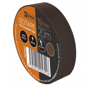 Taśma izolacyjna PVC 19mm / 20m brązowa