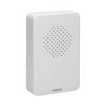 Dzwonek przewodowy jednotonowy LARK MAXI AC, 230V, biały