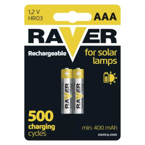 Baterie akumulator NiMH Raver Solar AAA (R6) blister 2szt.