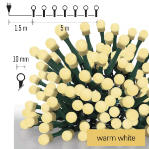 Lampki choinkowe 100 LED cherry 5m ciepła biel