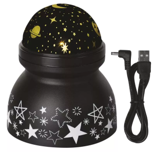 Projektor LED przestrzeń kosmiczna 3x AAA  / USB ciepła biel