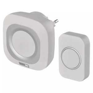 Dzwonek bezprzewodowy biały 36 melodii 150m P5733W