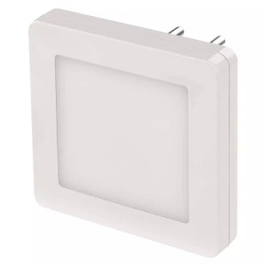 Lampka nocna LED 230V kwadrat z czujnikiem zmierzchu 