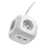 Przedłużacz elektryczny 4 gniazda 2x USB  P04119U