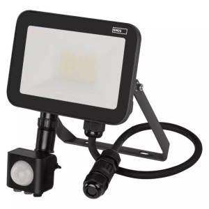 Naświetlacz LED PROFI z czujnikiem PIR 20W neutralna biel z konektorem