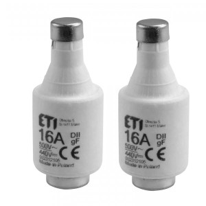 Wkładka topikowa DII WTS 16A 250V 500V 2szt ETI