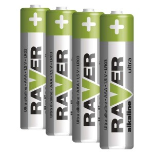 Baterie alkaliczne Raver Ultra Alkaline AAA (LR03) blister 4