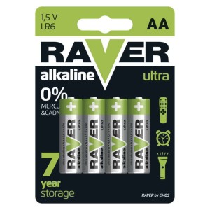 Baterie alkaliczne Raver Ultra Alkaline AA (LR6) blister 4