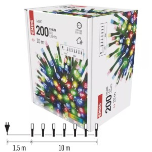 Lampki choinkowe Classic 200 LED 10m multikolor
