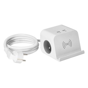 Przedłużacz nabiurkowy z ładowarką indukcyjną 4xUSB 1,4m