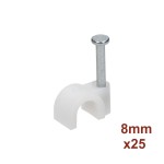 Uchwyt kablowy okrągły fi 8 mm (25szt)