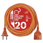 Przedłużacz ogrodowy 2×1,5 mm 20m pomarańczowy P01320R