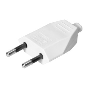 Wtyczka płaska 2,5A 250V biała