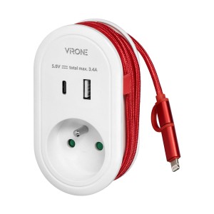 Gniazdo ładowarka USB USB-C z przewodem 0,8m