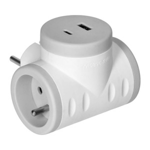 Rozgałęźnik z ładowarką USB USB-C szybkie ładowanie