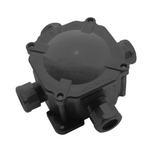 Puszka hermetyczna IP67 4 dławnice 144x144mm czarna