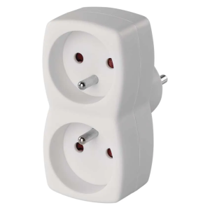 Rozgałęźnik 2× 2P+Z biały P0028 emos