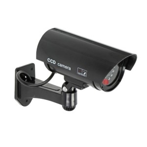 Atrapa kamery monitorującej CCTV z diodą LED 2xAA czarna