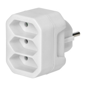 Rozgałęźnik x3 płaskie wtyczki biały 230V