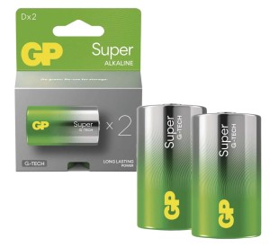 Bateria GP alkaliczna SUPER D LR20 2 sztuki