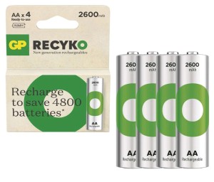 Akumulatorki GP ReCyko 2600 mAh AA HR03 4 sztuki