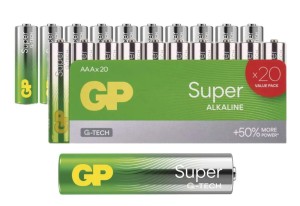 Baterie GP alkaliczne SUPER LR03 AAA 20 sztuk