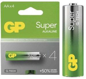 Baterie GP alkaliczne SUPER LR6 AA 4 sztuki