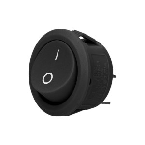 Łącznik kołyskowy okrągły czarny 23mm 10A